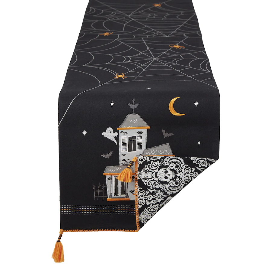 Haunted House Embellished Table Runner